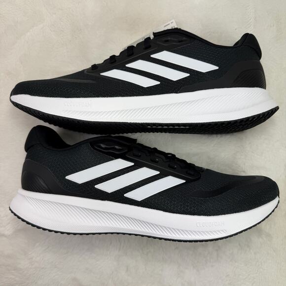 ADIDAS MENS RUNFALCON 5 RUNNING SHOES - BLACK - SIZE 12 NWB - Picture 6 of 11